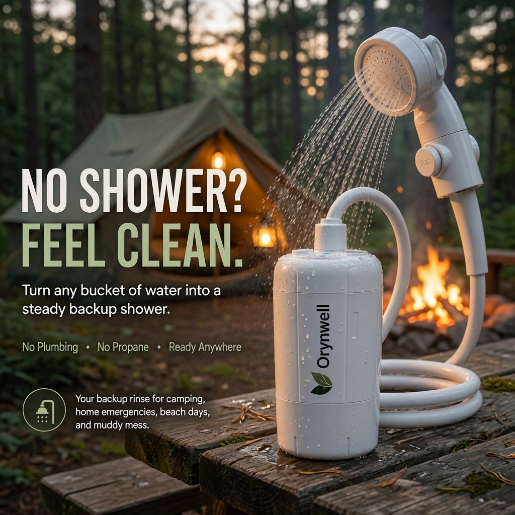 Orynwell ReadyFlow™ Portable Backup Shower